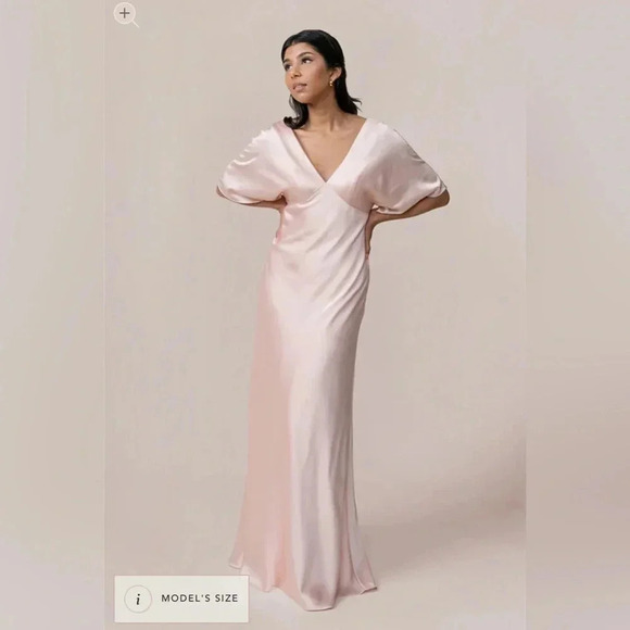 REVERLY Maya Satin Dress in Cabernet Sz 8 - Picture 13 of 13
